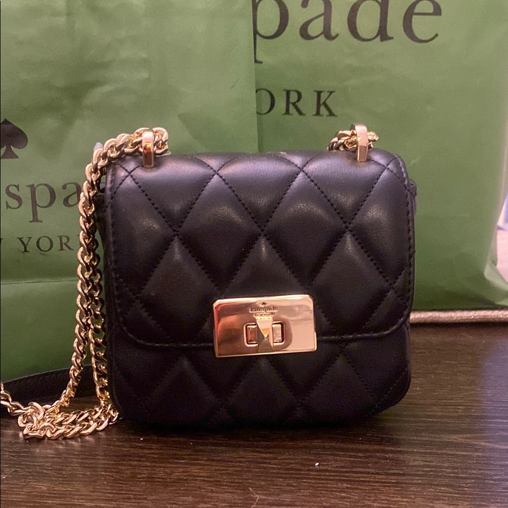Kate Spade Black Quilted Crossbody Bag
